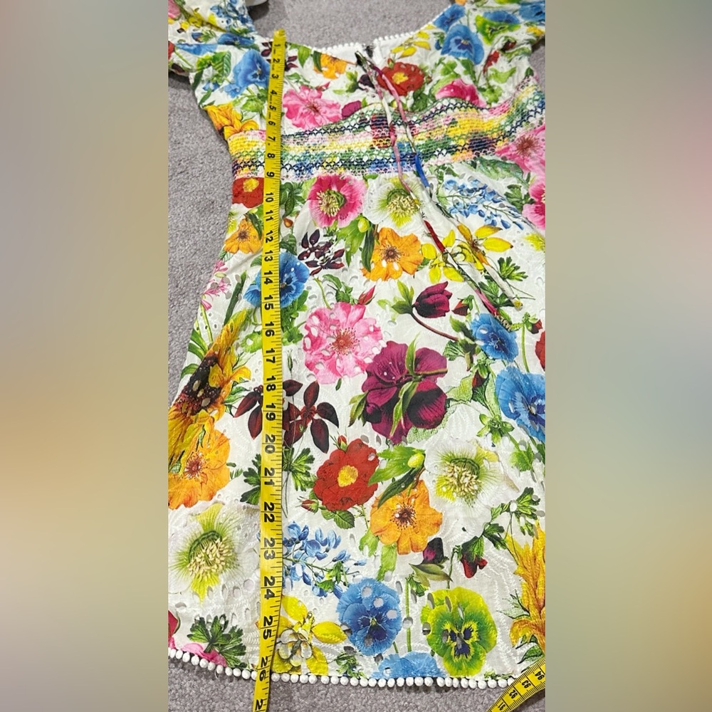 Alice + Olivia Crawford Sweetheart Floral Mini Dress Size 6 - Picture 14 of 14